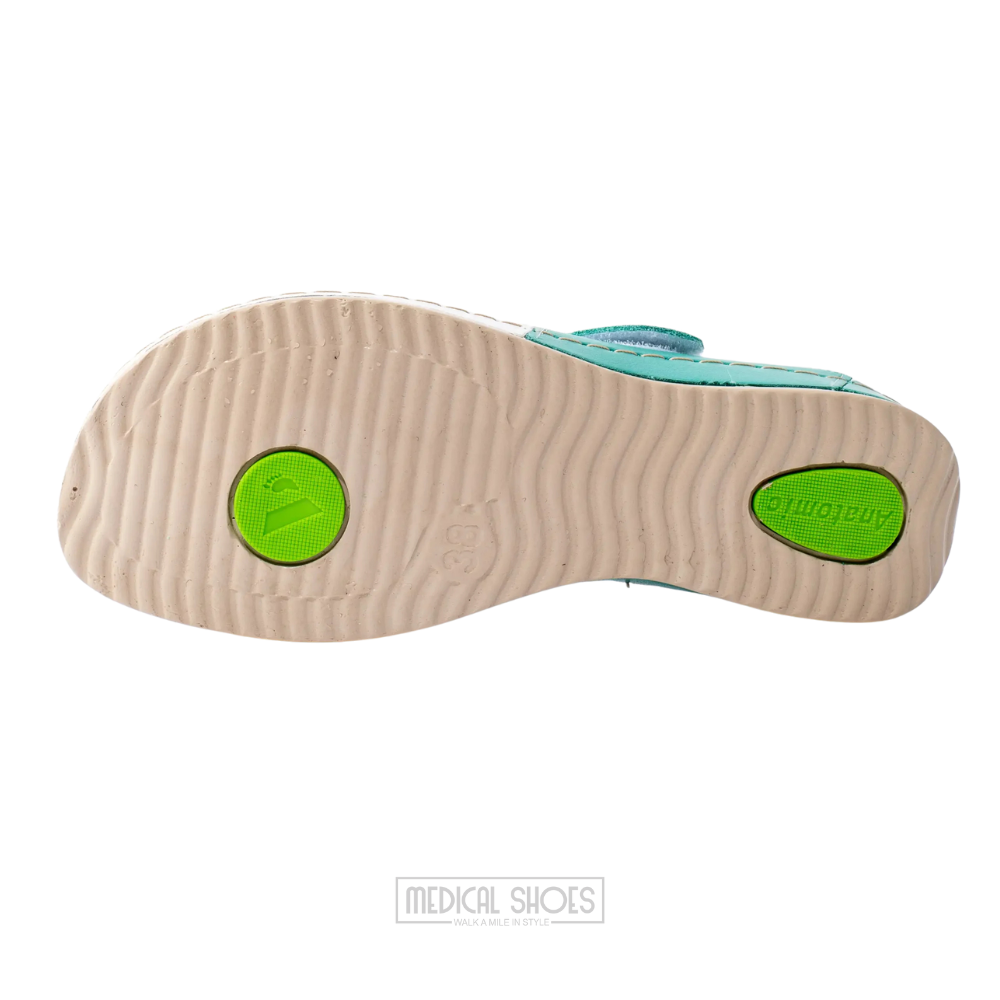 Free-step massage gel klompe Bijelo Zelene 3