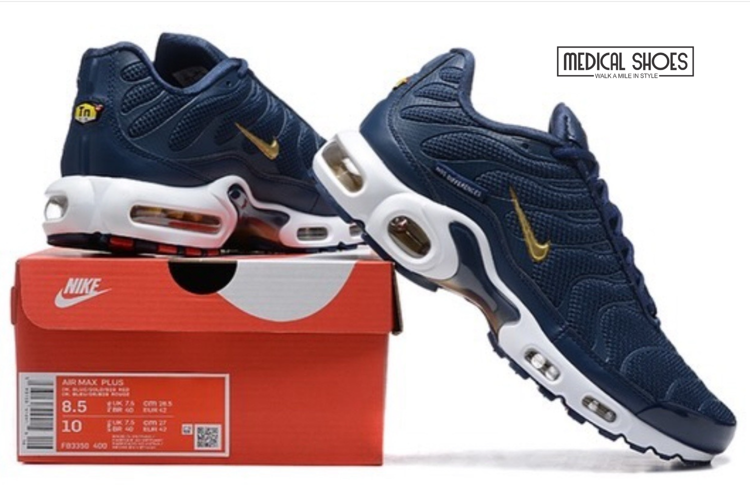 Nike Air Max Plus Blue Gold White, drugi prikaz