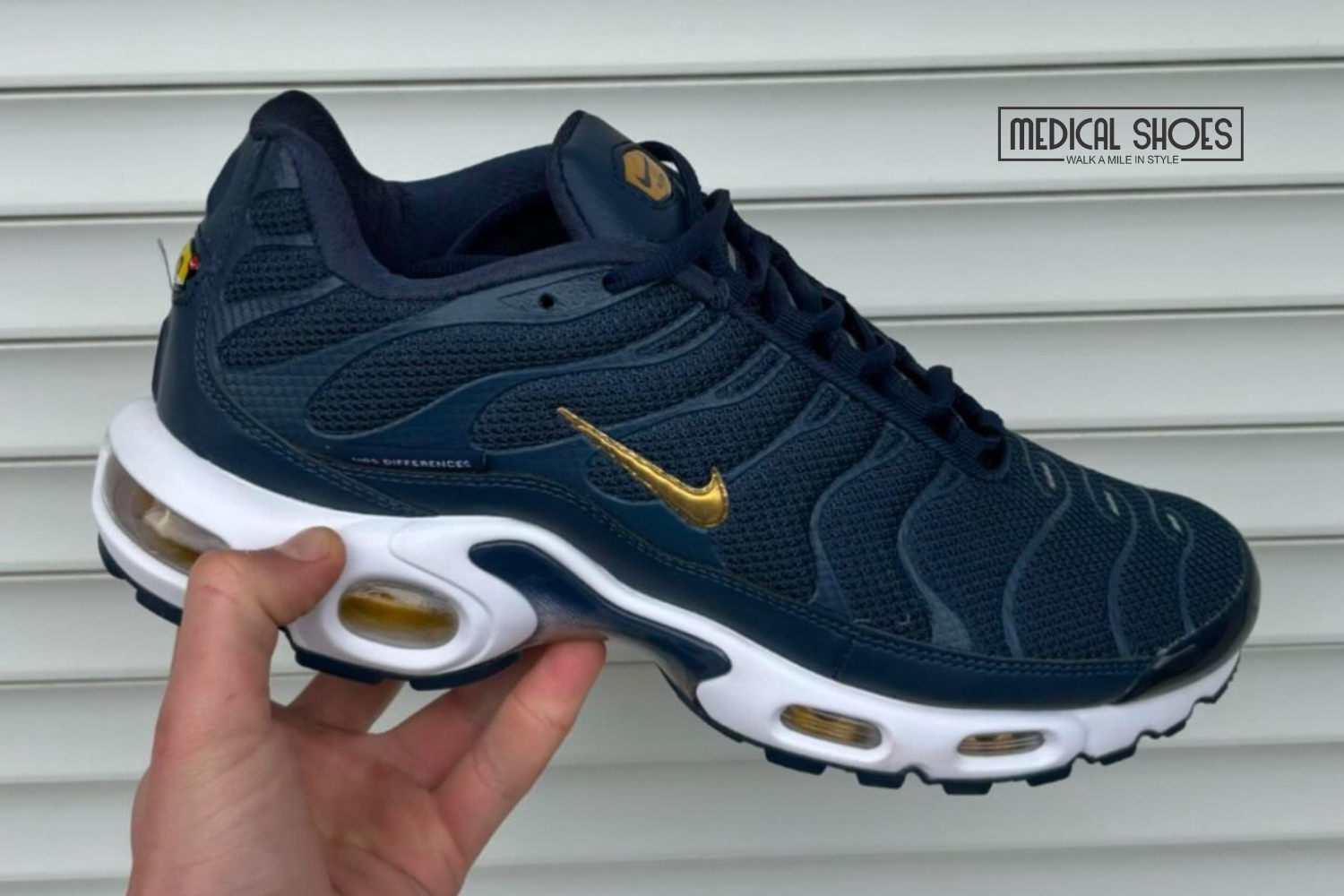 Nike Air Max Plus Blue Gold White 4