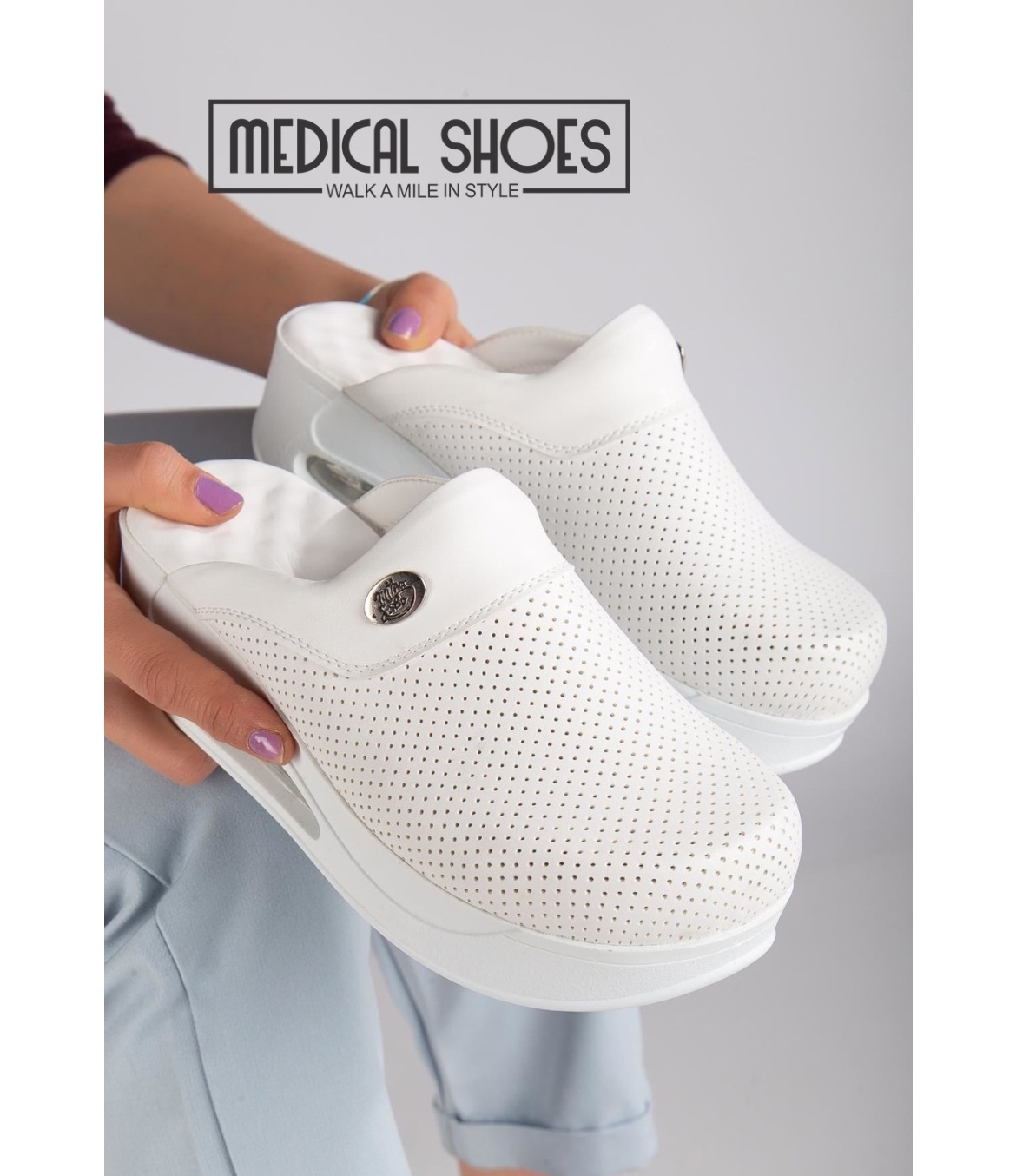 Air Max Klompe Medical Bijela sa rupicama