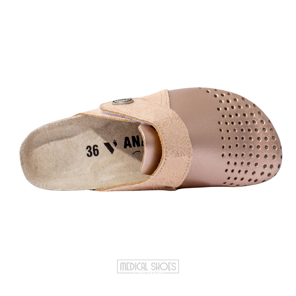 Free-step Komfort klompa LUX Metal Roze 4