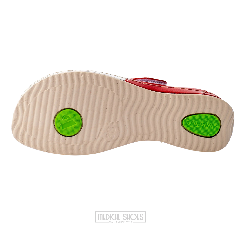 Free-step massage gel klompe Bijelo Crvene 4